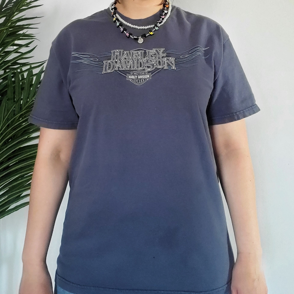 *SOLD* Harley Davidson Flames Tshirt - Picture 1 of 10
